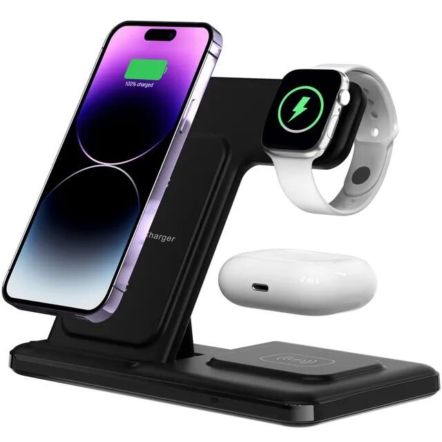 3 in 1 Wireless Charger 15W Wireless Charging Station