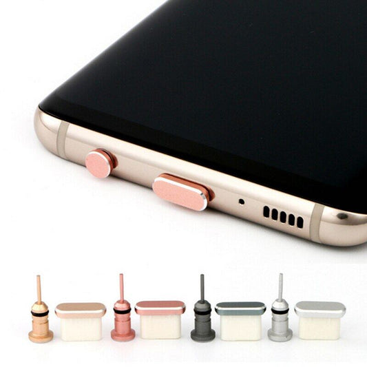 Type C Phone Dust Plug Set USB Type-C Port and 3.5mm Earphone Jack Plug