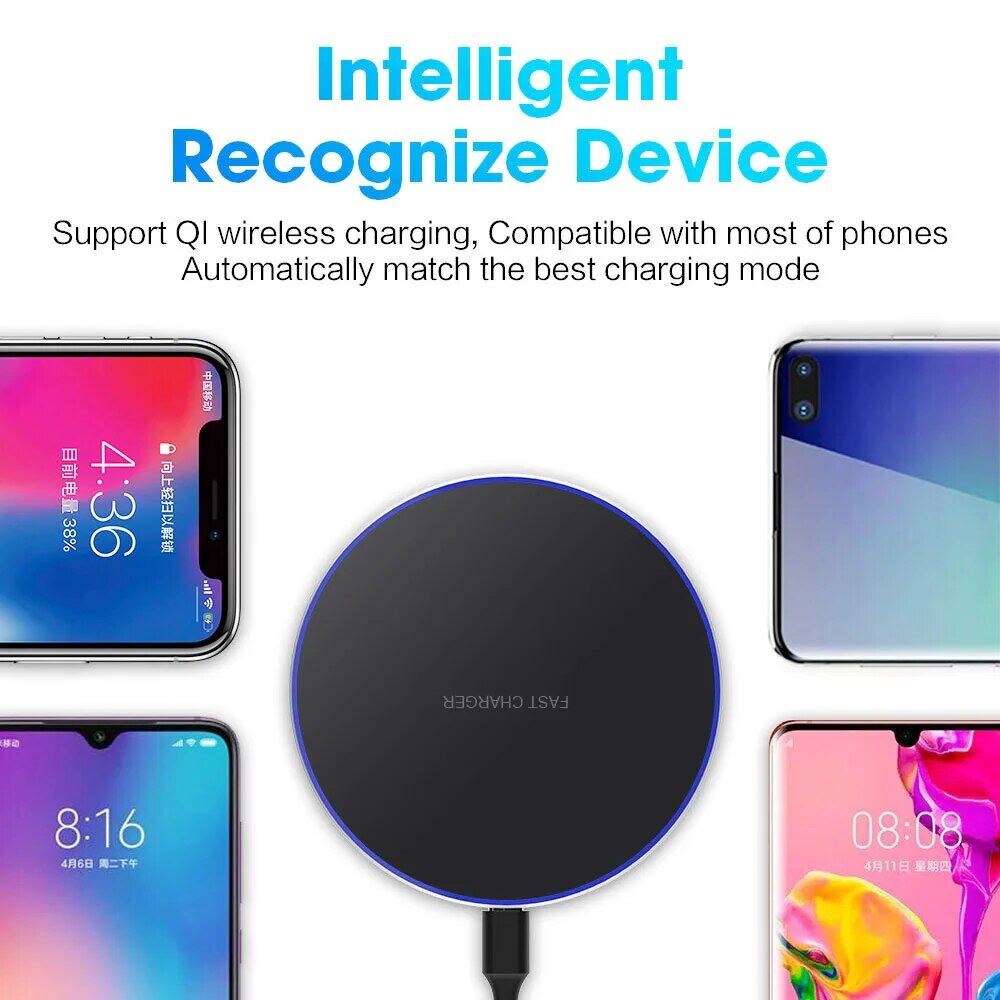 100W Wireless Charger Induction Fast Wireless Charging Pad