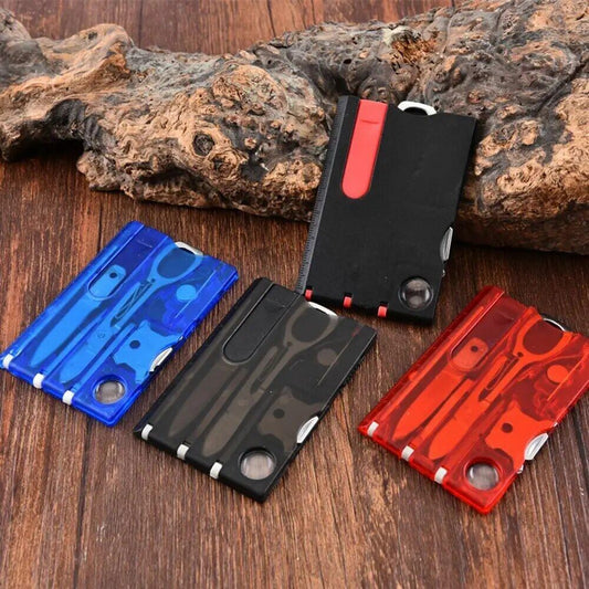 12 in 1 Survival Card Portable Multi Tools Set Professional Outdoor Survival Tool