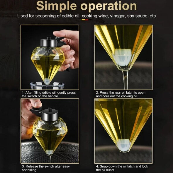 200ml Honey Oil Dispenser Diamond Shaped Dispenser